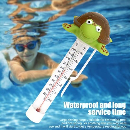 Thermomètre De Piscine Avec Bouée – Analogique, Cordon De Fixation 70 Cm, Diamètre 18 Cm