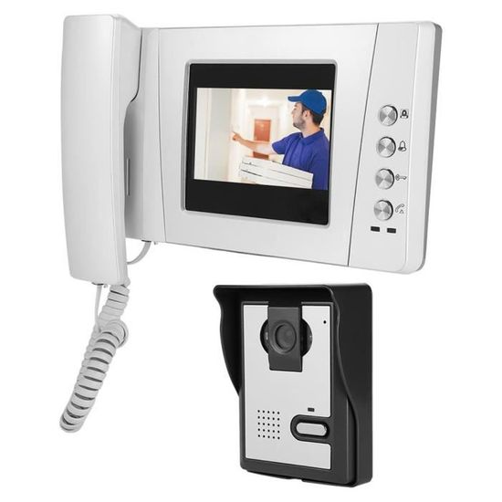Cuque Système de porte téléphonique Système d'entrée audio-visuel pour interphone vidéo filaire pour appartement à écran