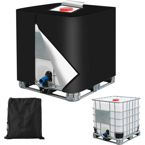 Housse De Réservoir IBC 1000L - Tissu Oxford 420D étanche, Anti-UV - 120x100x116 Cm - Avec Fermeture éclair - 8