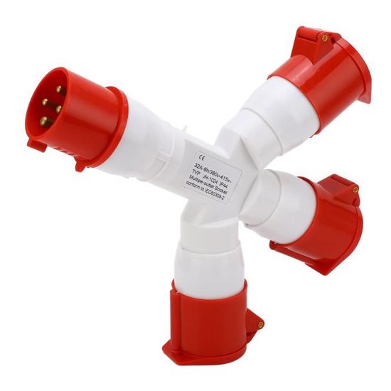Prise Industrielle 5 Broches IP44 - 16A 220-380V - Étanche Et Robuste - Pour Camping-car, Chantier, Extérieur