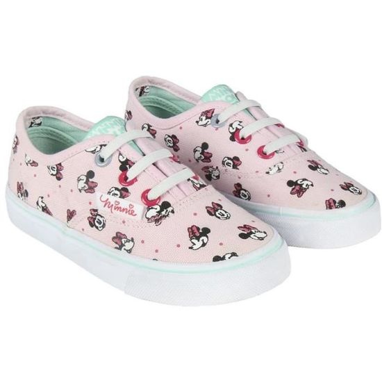 MINNIE Tennis à Lacets Rose Enfant Fille