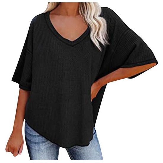 Haut Ample Desigual Noir - Imprimé Chauve-souris Et Fleurs à Paillettes - Taille M - Occasion Très Bon état