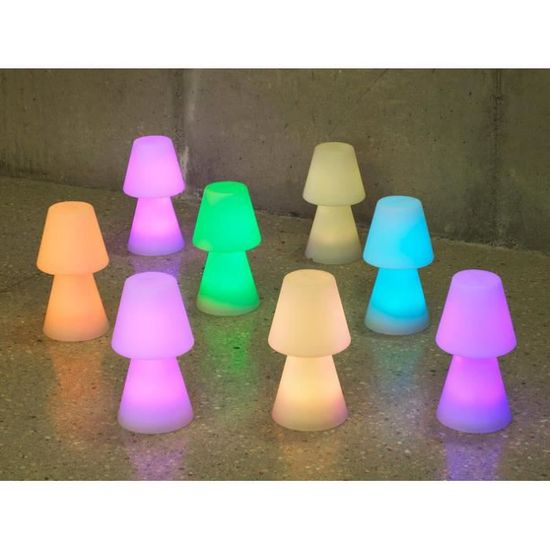 Lampadaire extérieur LED multicolore sans fil en polyéthylène Lola