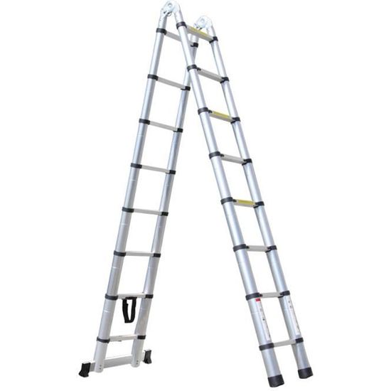 Échelle-escabeau Pliant WOERTHER 5 M / 2,5 M En Alu 7175T6 - Garantie 5 Ans