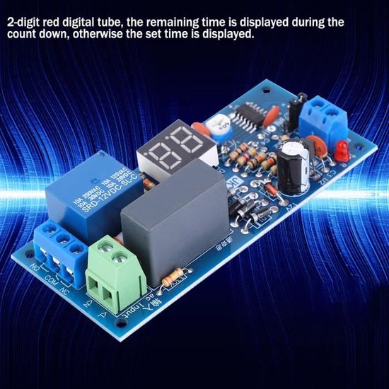 Module Minuterie Relais Cycle Infini AC 100-250V - Réglable RUN/STOP, Pour Tests, Pompes, éclairage Automatique