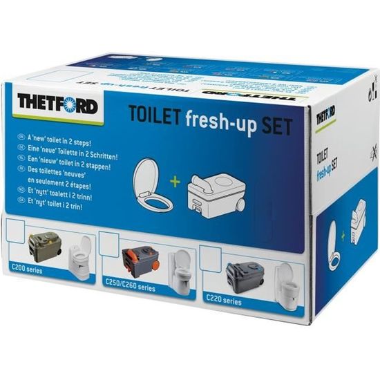 Thetford Réservoir à Matières Amovible C250/C260 – Kit Complet 65137 Pour Toilettes Cassette Camping-Car