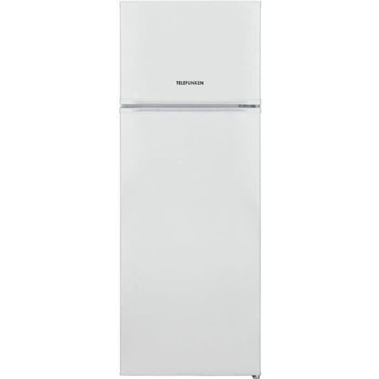 TELEFUNKEN R2P263FW - Réfrigérateur congélateur haut - 212 L (170,5+41,5) - Froid Statique - L 54 x H 144 cm - Blanc