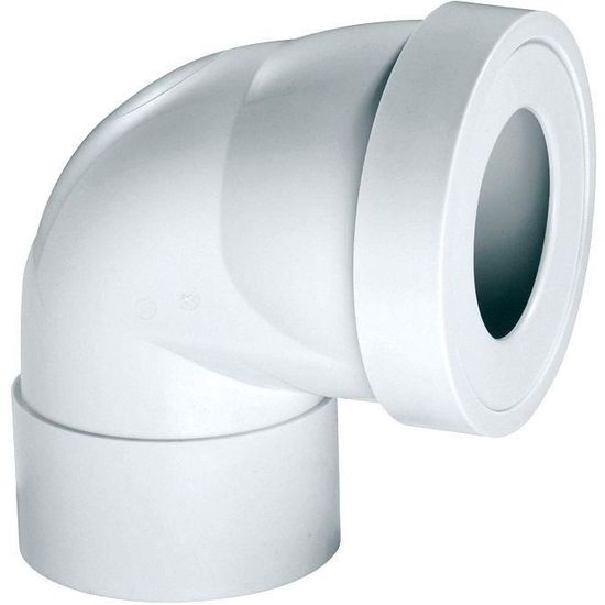 Pipe wc soupless longue 355-575 à coller Wirquin 71070201, blanc -  Cdiscount Bricolage