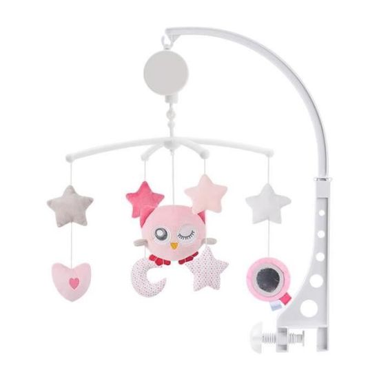 BL23004-Mobile musical pour lit bébé,jouet animaux musaical endormant lit bébé--Rose