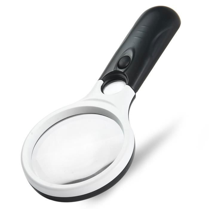 3 lumières LED 3X / 45 X Handheld Reading Magnifier