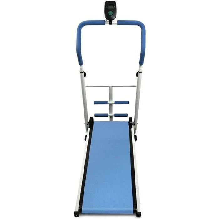 HOMBUY®Tapis de Machine Équipement de fitness mécanique avec barre de sit-up-modèle de base-bleu