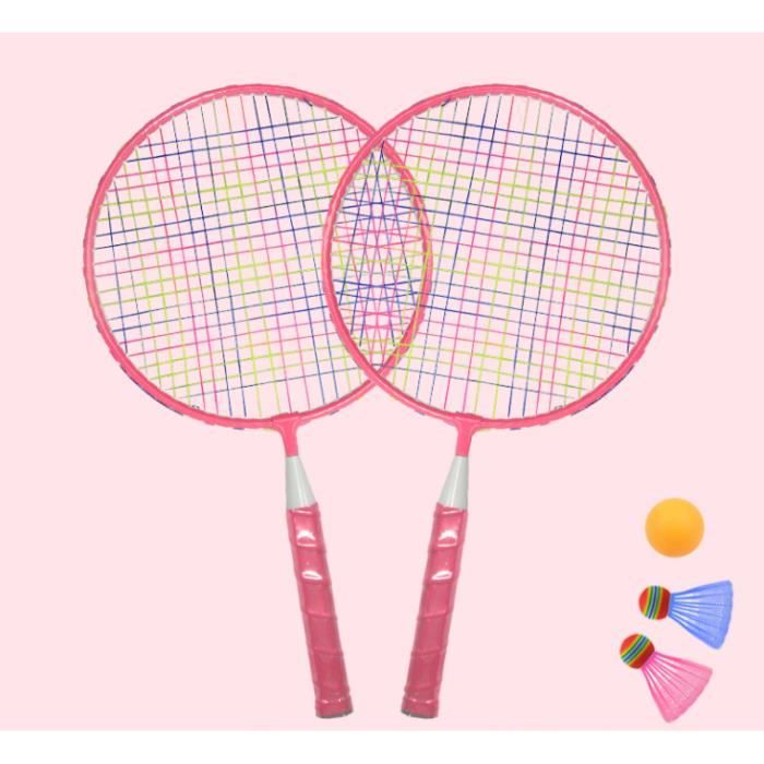2 Joueurs Badminton Ensemble Pour Enfants Extérieur Jardin Maison Jeu Sport+3 Balls