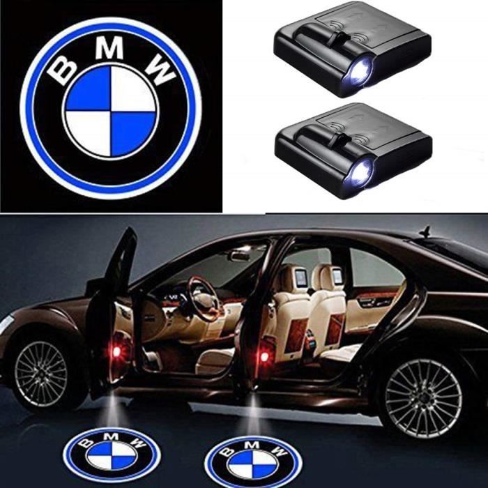 2 Pcs Porte De Voiture Sans Fil Led Bienvenue Laser Projecteur Logo Lumière Lampe Fantôme Ombre Lumière - BMW