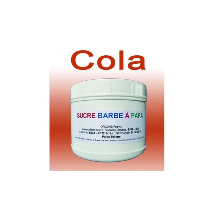Sucre à barbe à papa Cola 500g