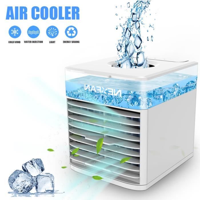 NEXFAN Portable Air Cooler LED Lumière USB Ventilateur de bureau Climatiseur USB 3 vitesses - Sweenhuazi 1459