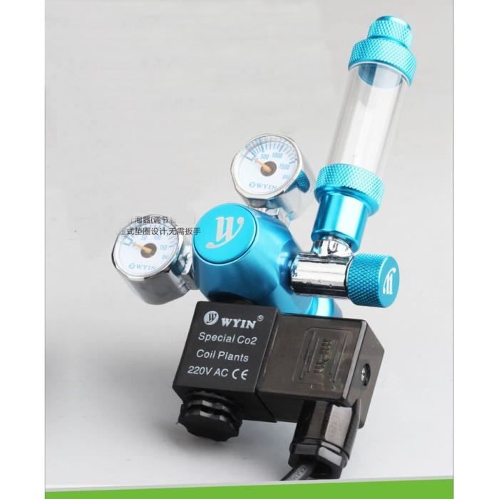Aquarium,Régulateur de CO2 Aquarium 110v 220v JIS W21.8 CGA320 interface contrôle de l'eau - Type Double solenoid-110v 60Hz