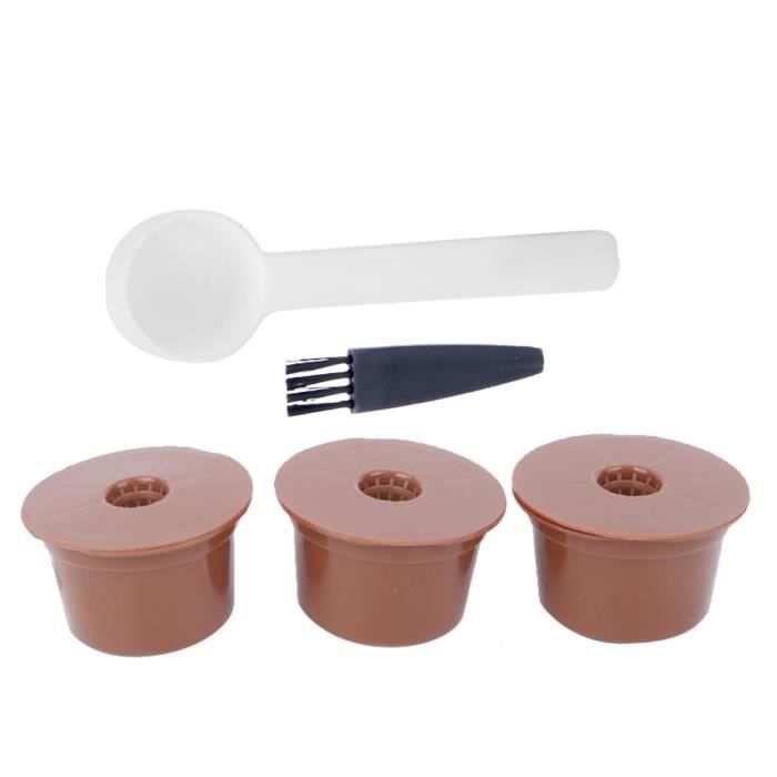 Capsule de café rechargeable réutilisable, non toxique avec cuillère et brosse bon effet filtrant Cafe shop Office Restaurant