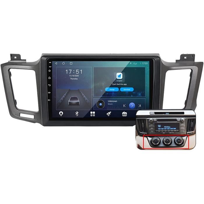 Android 10 9 Pouces Stereo Multimedia GPS Navigation pour Toyota RAV4 4 2012-2018 avec FM RDS Autoradio, Soutient DSP-BT Main L 504