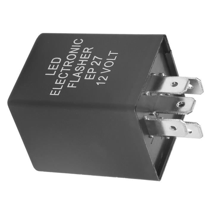 ARAMOX relais de clignotant à LED EP27 Relais de flash de clignotant à 5 broches LED pour clignotant Hyper Flash Fix 12V