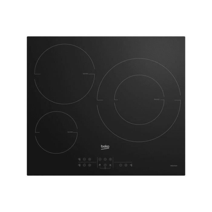 BEKO Table De Cuisson Induction 7200W 3 Foyers Smart Access 51 Noir