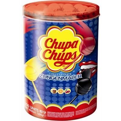 Chupa Chups, Sucettes langue teinté, 100 sucettes