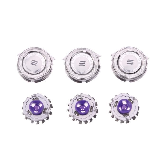 3x Têtes rechage pour rasoirs Philips Norelco HQ8 / HQ8894 HQ7160 lame de rasoir vendue seule rasage - epilation