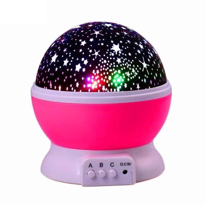 Veilleuse Enfant Etoile Projecteur,Rechargeable Projecteur Étoiles Plafond 360° Rotation Veilleuse Projecteur Étoile Lampe Etoile LE