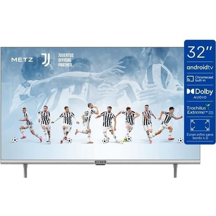 TV 32'' (81 cm) HD LED Android TV9.0 (Netflix, Prime Video, Disney+, MyCanal, OCS, Apple TV, …) Tuners DVB-T2/C/S2 - MODELE 2022