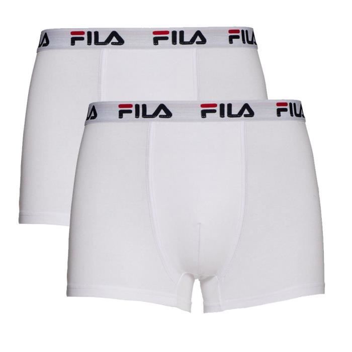 Fila - Lot de 2 Boxers FILA Homme en Coton Blanc