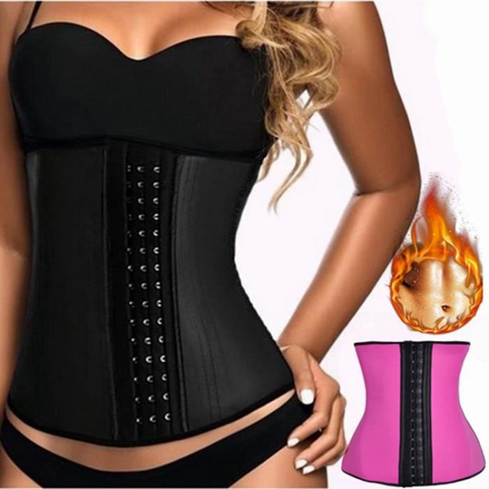 Femme Corset Amincissant Serre Taille Minceur Bustier Ventre Plat-nior
