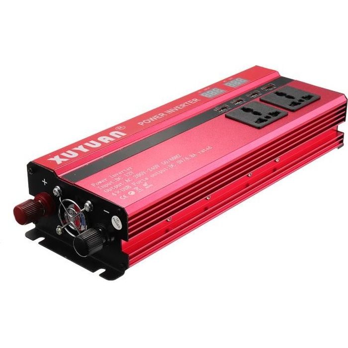 NEüFU Onduleur Solaire 5000W Adaptateur Convertisseur pour électroménager Caravan 12V-220V