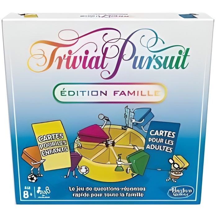 Trivial Pursuit edition Famille Nouvelles questions - Cartes enfants/adultes - 8 ans et plus