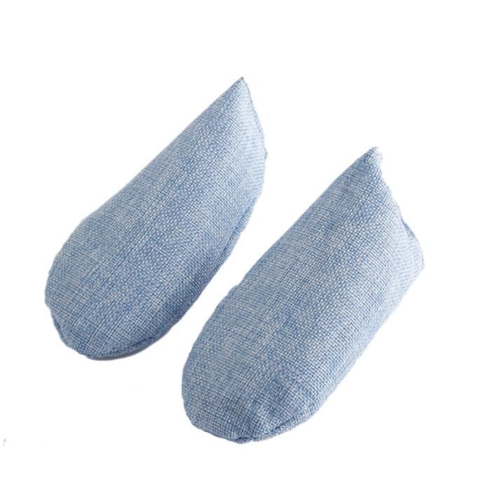 1 paire de chaussons désodorisants sac à charbon en bambou pour tiroir à chaussures (bleu DEODORANT CORPOREL - PIERRE D ALUN