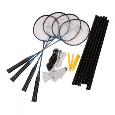 Lot de 4 raquettes de BADMINTON + FILET + 2 VOL…