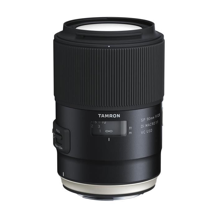 Tamron SP F/2.8 Di MACRO 1:1 VC USD Objectif 90 mm pour Canon Appareil photo Noir