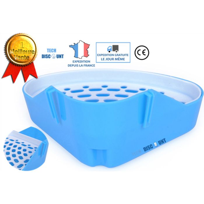 TD® Bac de Toilette Triangle pour Chien Chat Animaux Domestique Litière Pot Entrainement Propreté Lavage Petite Taille Anti odeur