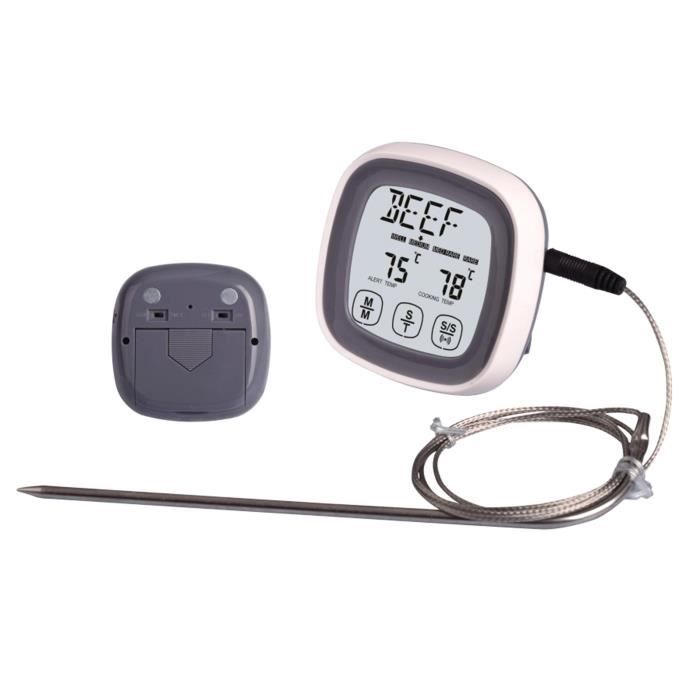 YOKO DESIGN Thermo-sonde de cuisson avec fil - Blanc et gris