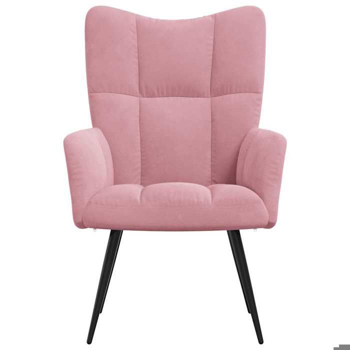 Fauteuil de relaxation - mango - Rose Velours - 61x70x96 5 cm M12328077