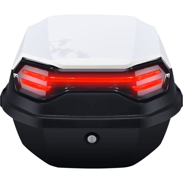 35L Top Case Moto Avec Serrure De Sécurité, Top Case Scooter Imperméable En ABS, Coffre De Moto, Coffres De Bagages Pour Moto Scooter (Color : Noir