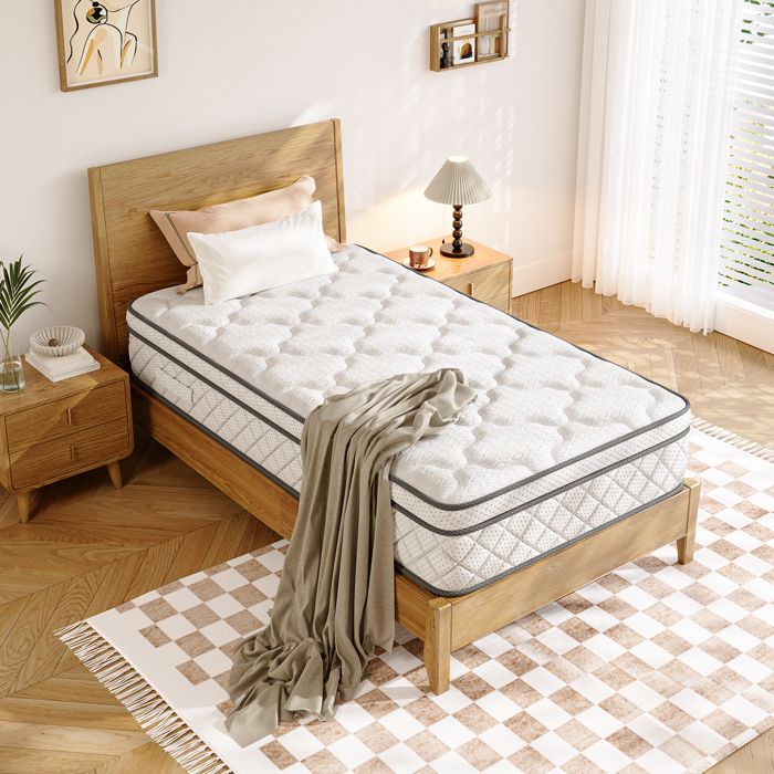Matelas 100x200Épaisseur 26cmMatela à Ressorts EnsachésIsolation des MouvementsHaute ResilienceUltra RespiranteParfait