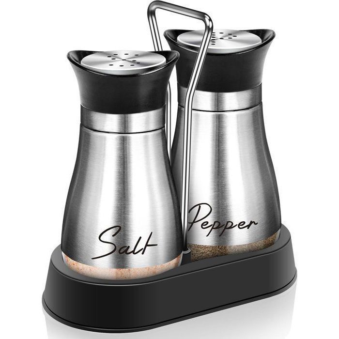 Poivrière/salière Ibili – Inox Et Verre, Design Compact, Passe Au Lave-vaisselle