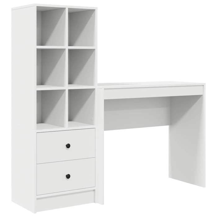 Black FridayBureau avec rangementVidaxlpour Couloir Chambrebureeau - avec tiroir 2 pcs Blanc - Bois dingénierie FR25_77147986