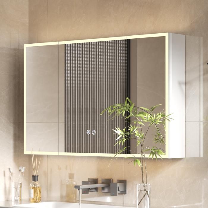 Miroir De Salle De Bain LED Rond 70 Cm Anti-buée - 3 Couleurs Dimmables, Mémoire, Verre Trempé 5mm IP44