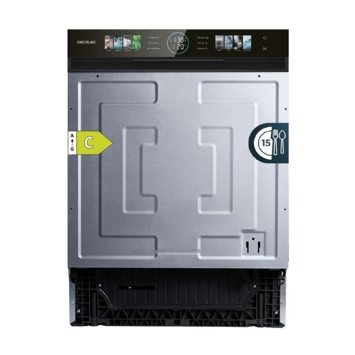 Cecotec Lave-vaisselle Bolero Aguazero 6620 S-BI semi intégrable 60 cm 15 couverts classe C 8 programmes moteur Inverter