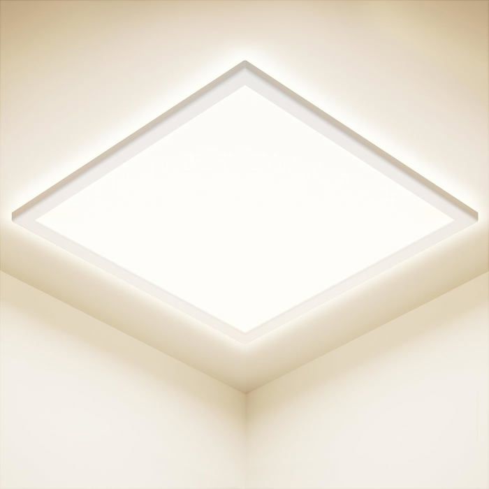 Plafonnier LED carré-KAL-Plafonnier LED 18W 1600Lm Carré 4000K IP44 pour Salle de Bain Chambre Salon Cuisine Plafonnier LED carré-KAL-Plafonnier LED 18W 1600Lm Carré 4000K IP44 pour Salle de Bain Chambre Salon Cuisine