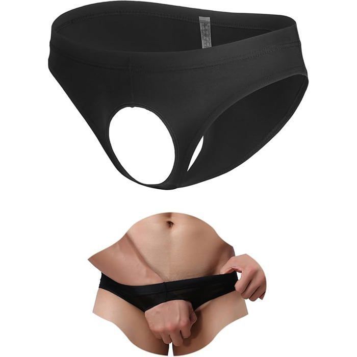 Stringue String Ouvert Homme Sexy Slip Tanga Ficelle Grande Taille en Soie ...