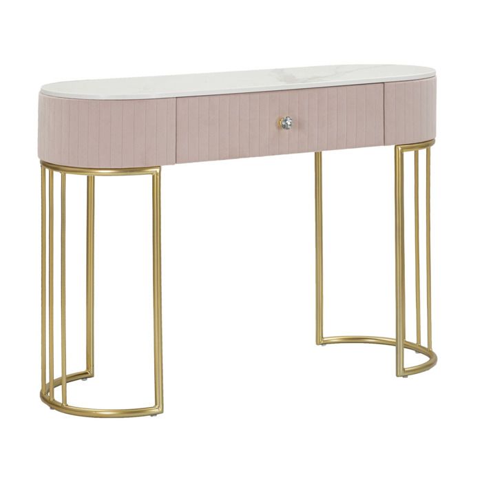 Table de salle à manger extensible Edge en bois de manguier et fer — 180x90x77 cm (extensible jusquà 280 cm) - Réf. VK8681847402633