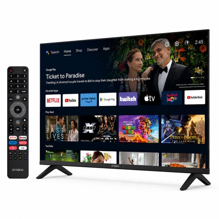 TV HD 32 (80 cm) H5 STRONG Google TV Wifi Bluetooth HDR Chromecast Assistant Google 3 Tuners 2xHDMI(ARC) USB