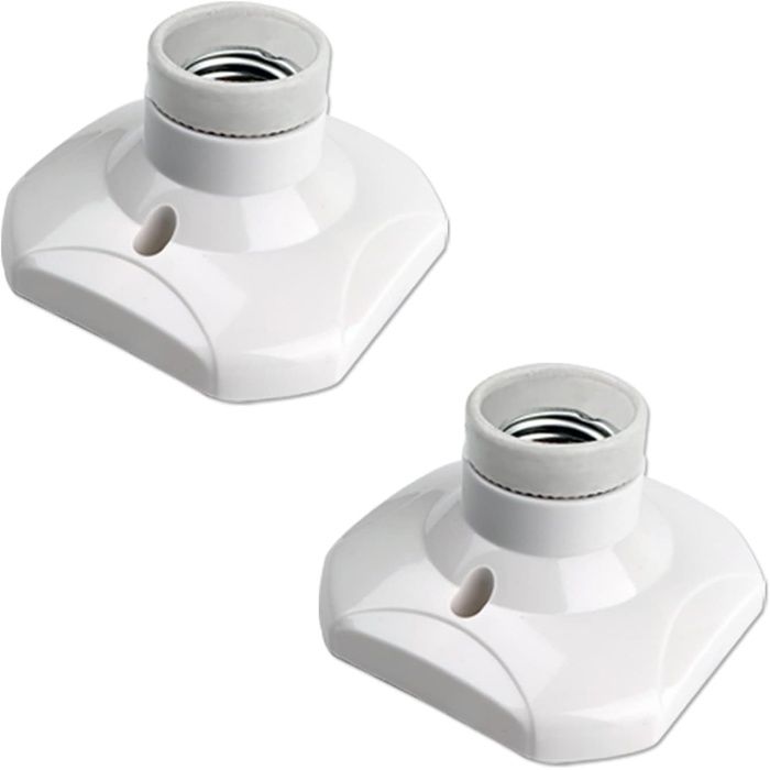 Douille de Plafonnier E27 à Vis pour Lampe Murale Intérieur AC 230V Support pour Ampoule LED 2pcs