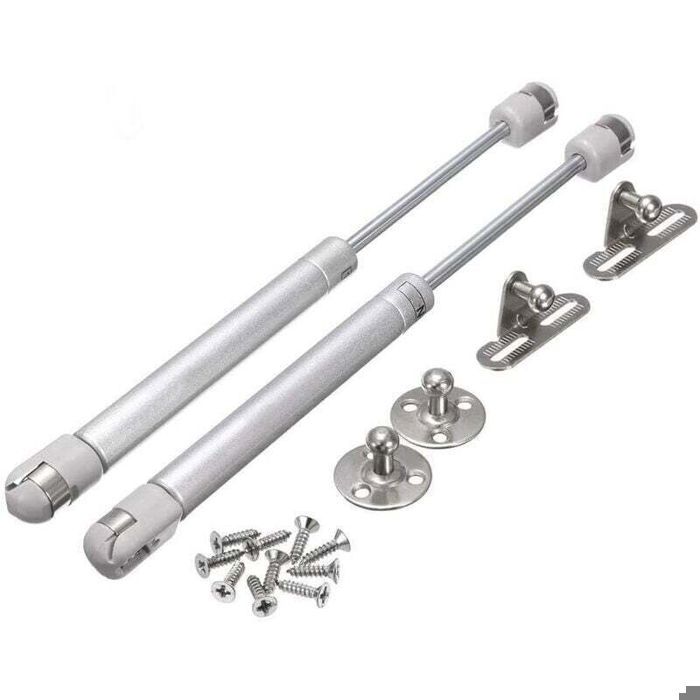 Vérins à gaz pour meuble 80N – Lot de 2 vérins 263mm – Amortisseurs pour portes en bois et aluminium - GAZ 80 N
